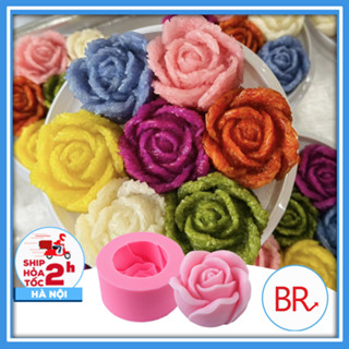  Khuôn xôi silicon hoa hồng 6cm 3D dễ thương - Tạo hình socola DIY socola khuôn làm thạch rau câu khuôn ấn xôi 02786 