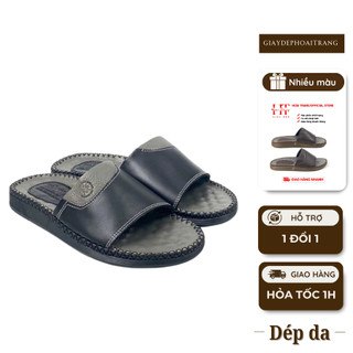 Dép da bò bản ngang Shop Hoài Trang