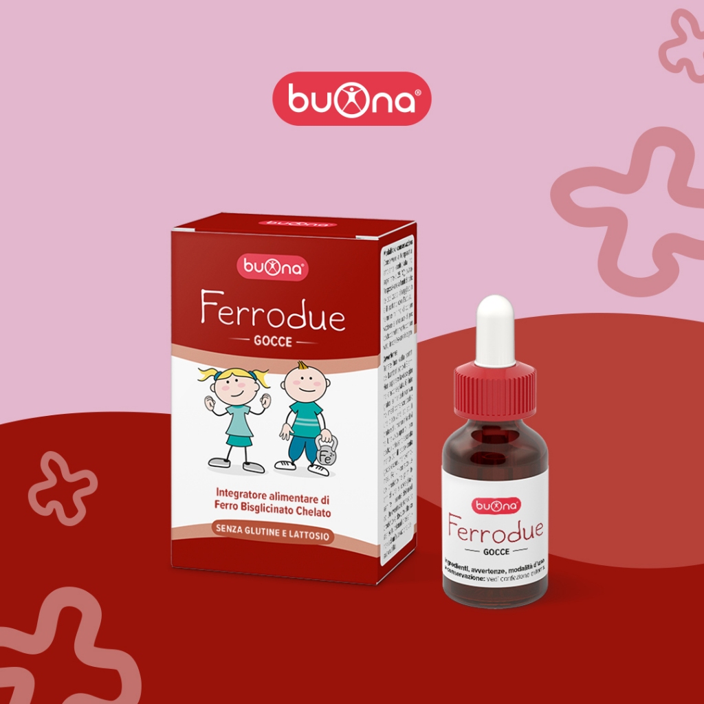 Buona Ferrodue - Sắt hữu cơ dạng nhỏ giọt Ferrodue, bổ sung sắt cho trẻ - Lọ 15ml