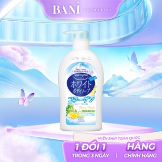  Sữa Tắm Dưỡng Trắng Mịn Da Chiết Xuất Collagen Softymo Collagen White Body Soap  Chai 600mL  