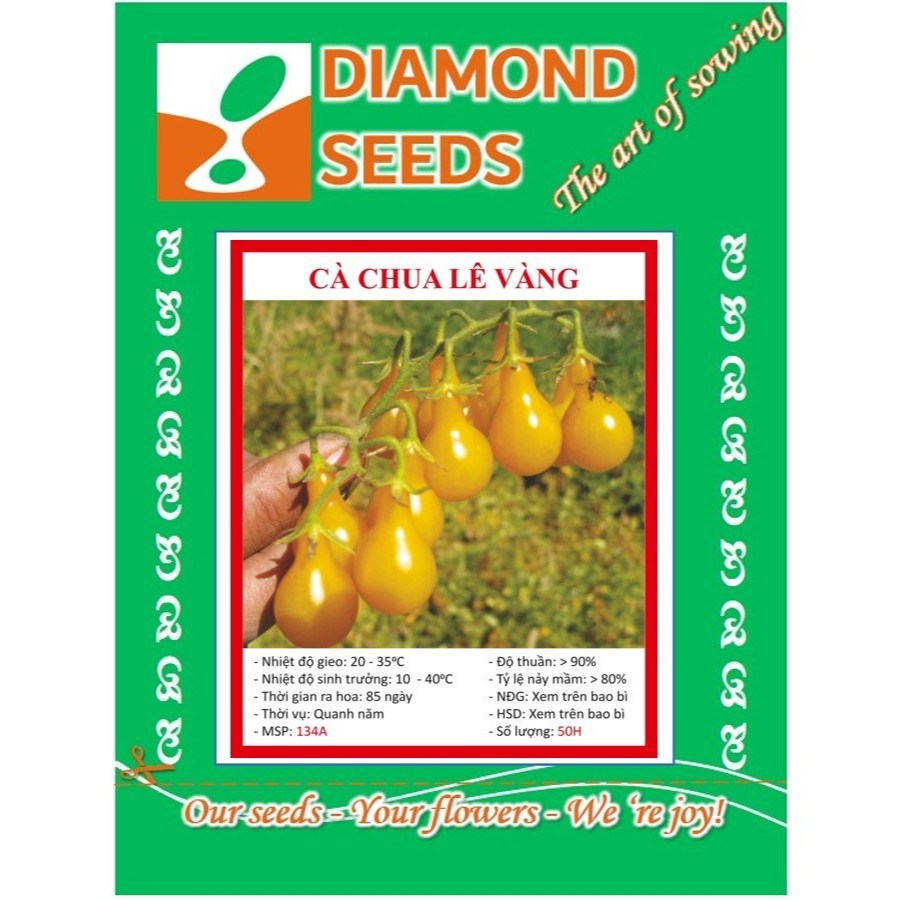Hạt Giống Cà Chua Lê Vàng - 40 Hạt - HÀNG CÔNG TY
