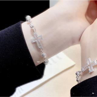 Lắc tay mân côi thánh giá tràng hạt bạc