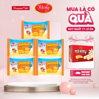 [QUÀ TĂNG ĐỘC QUYỀN] Combo 5 Gói Bánh Chà Bông Karo Hình Gấu Richy - Bánh Chà Bong Nhân Sốt Phô Mai