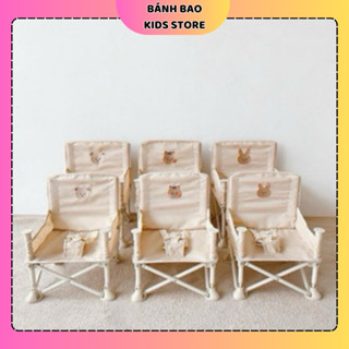 Ghế Ăn Dặm Gấp Gọn Hoo Booster Kiểu Dáng Hàn Quốc Siêu Nhẹ Cho Bé, Ghế Ăn Dặm Du Lịch