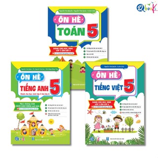 Sách - Combo Ôn Hè Toán, Tiếng Việt và Tiếng Anh Lớp 5 - Chương Trình Mới - Dành cho học sinh lớp 5 lên 6 (3 cuốn)