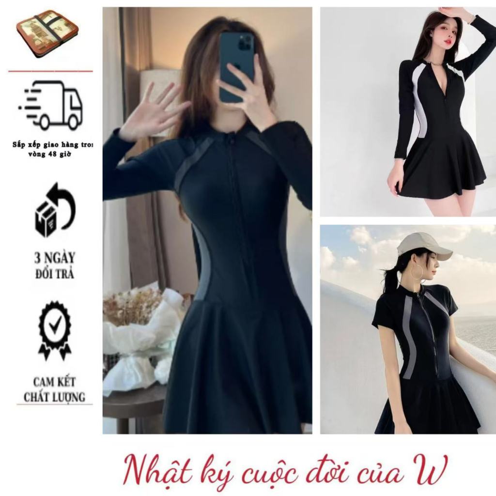 Đồ bơi bikini một mảnh đi biển cho nữđồ bơi bó sát gợi cảm có khóa kéo,kiểu váy,quần bảo vệ vô hình. | BigBuy360 - bigbuy360.vn