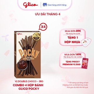 Combo 4 hộp Bánh que Glico Pocky vị Double Choco 40gr