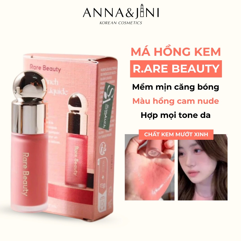 Má hồng kem 𝐑𝐚𝐫𝐞 𝐁𝐞𝐚𝐮𝐭𝐲 𝐋𝐢𝐪𝐮𝐢𝐝 𝐁𝐥𝐮𝐬𝐡 𝐦𝐢𝐧𝐢 𝟑.𝟐𝐦𝐋
