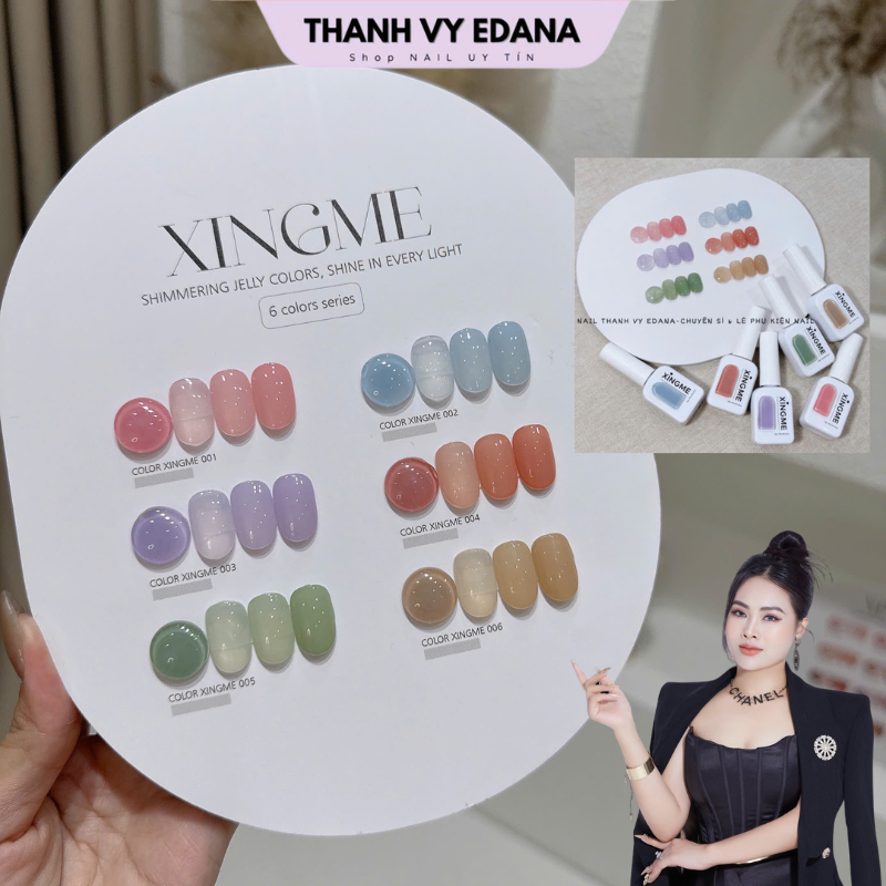 Sơn thạch đục màu pastel, sét thạch XINGME 6màu XM-03 [THANH VY EDANA]