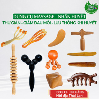   Tổng hợp  Dụng cụ massage nhấn huyệt Thái Lan Con lăn massage cạo gió thư giãn giảm đau mỏi 
