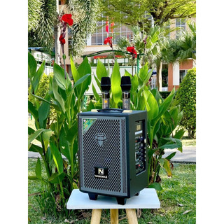 (hỏa tốc) Loa Kéo Nanomax 2 Tấc S-100 bass 20cm. Tặng 2 Mic không dây