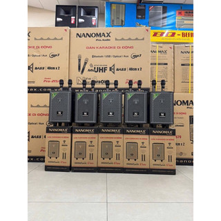 (hỏa tốc) Loa Kéo Nanomax 2 Tấc S-100 bass 20cm. Tặng 2 Mic không dây