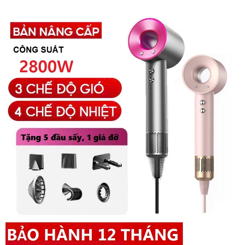Máy sấy tóc ion âm 2 chiều nóng lạnh cao cấp, công suất 2800w có ion âm 3 cấp độ gió 3 cấp độ nhiệt,bảo hành 12 tháng