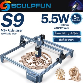 máy khắc laser mini 410*420mm,máy khắc laser kim loại SCULPFUN S9 90W -Lấy nét laser siêu mịn 0.06mm