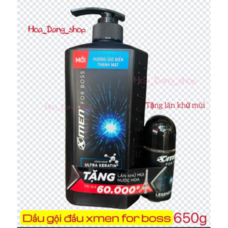 (Tặng Lăn Khử Mùi) Dầu gội đầu xmen for boss hương gió biển Thanh Mát giúp giảm các vấn đề về tóc chai 650g