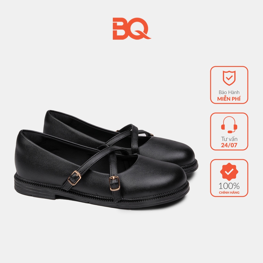 Giày búp bê nữ quai chéo đế bệt dáng bale nữ tính BQ GC BV559-1