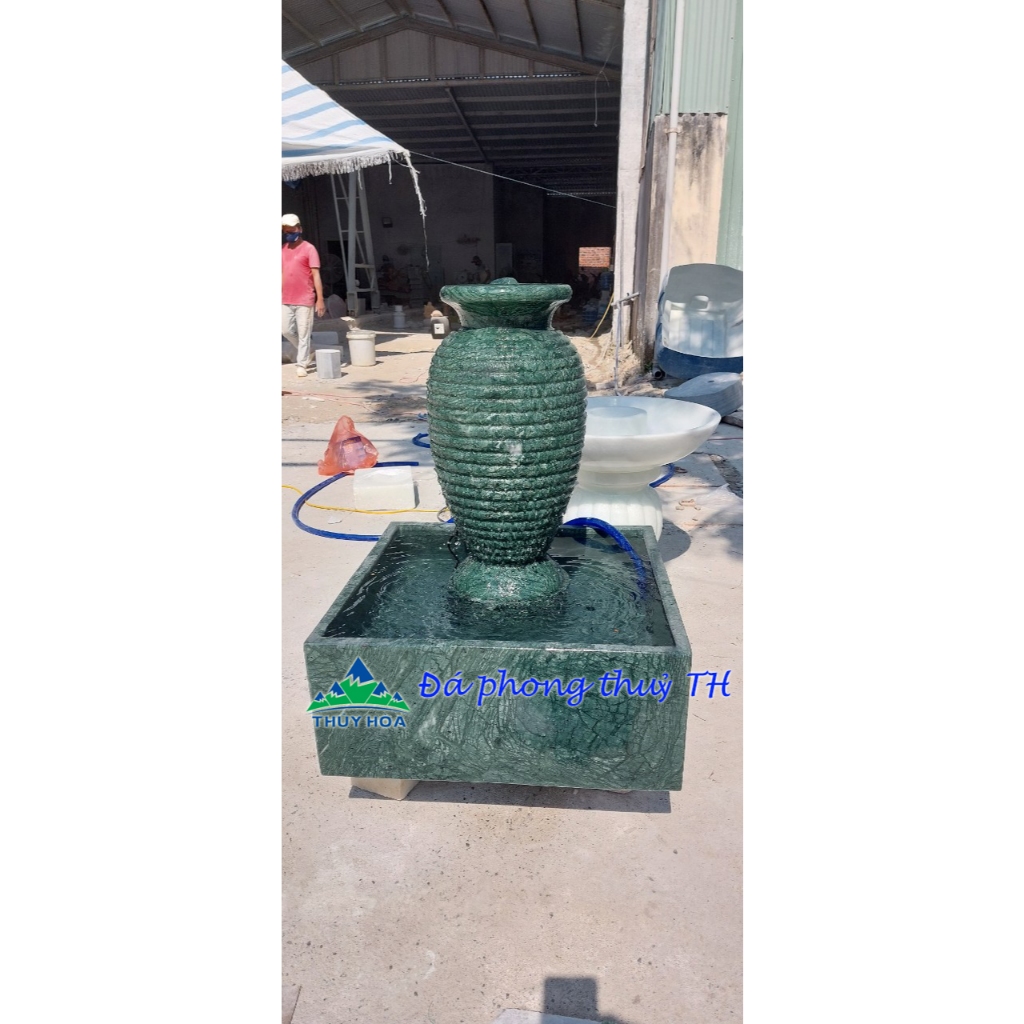 Thạch Thủy Bình phong thủy đá Ấn Độ trang trí nhà, sân vườn, hồ cá - Cao 80cm