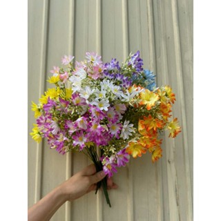 Hoa Chi Mai Cành ngắn 38cm, 15 Chùm Hoa Decor Trang Trí Nhà Cửa, Cắm Lọ Hoa Để Bàn