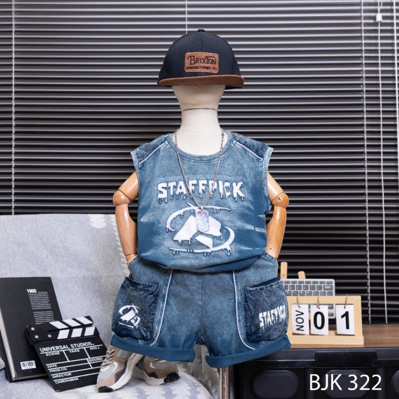 Quần áo bé trai, Set bộ bé trai sát nách quần túi hộp form thụng hiphop hàng đẹp