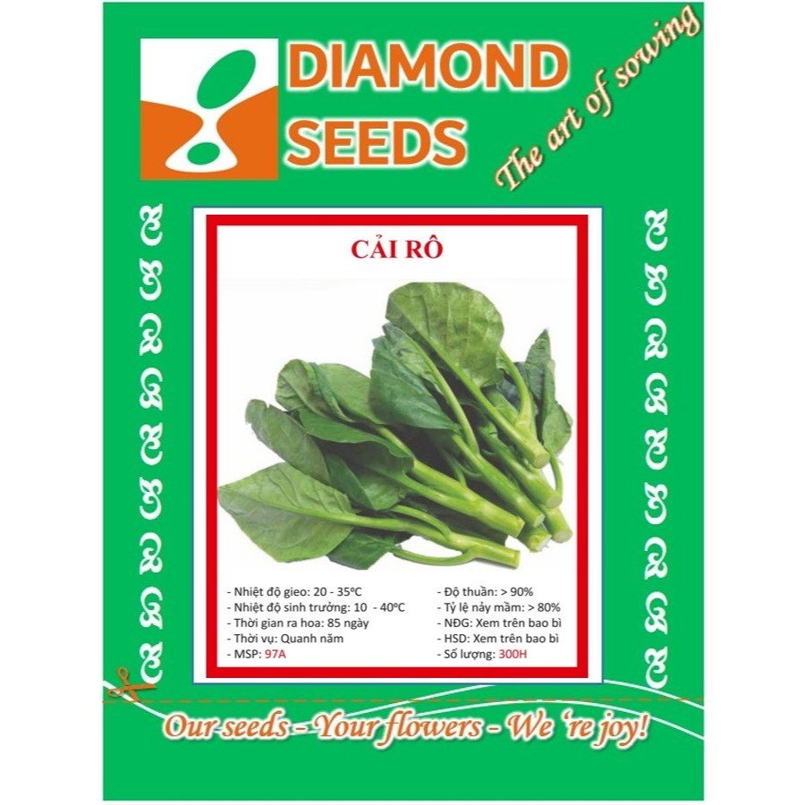 300 Hạt giống cải rổ (cải làn) - HÀNG CÔNG TY