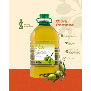 Dầu Olive POMACE 5 Lít dùng chiên rán, nấu ăn, giảm chất béo có hại - hiệu Silarus nhập khẩu từ Ý