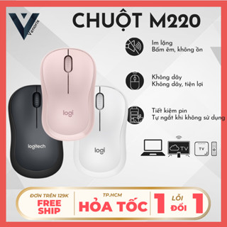 Chuột Máy Tính Không Dây Logitech M220 – Êm Ái – Không Tiếng Ồn – Kết Nối USB – Tương Thích Laptop, PC, TV Box