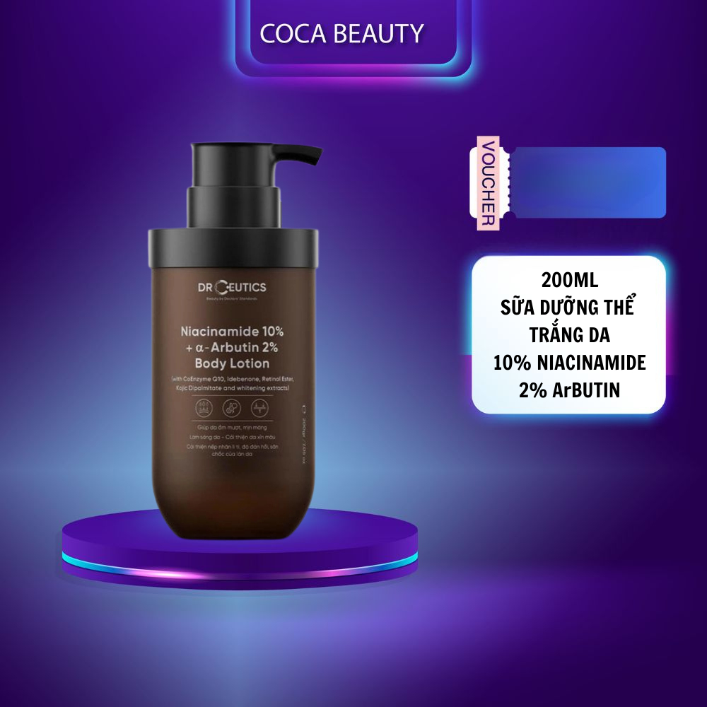 Sữa Dưỡng Thể Trắng Da DrCeutics Body Lotion Healthy White 200ml