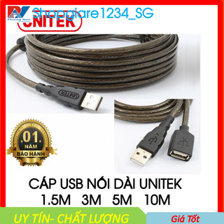 Cáp usb nối dài unitek 1m8 - 3m - 5m - 10m chính hãng 100%, full box- bảo hành 12 tháng