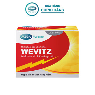   LIVE  Viên uống bổ sung vitamin khoáng chất WEVITZ giúp tăng cường và phục hồi sức khỏe  Hộp 50 viên  
