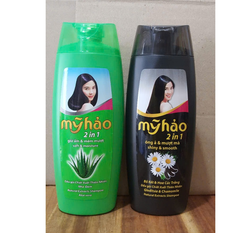 Dầu Gội Mỹ Hảo 2 in 1 Chiết Xuất Bồ Kết & Hoa Cúc Trắng/Chiết Xuất Nha Đam ( 360ml )