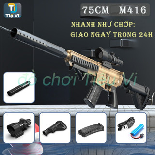 M416 Súng Nước Điện Xanh Hồng Súng Nước Bắn Nước Lễ Hội Bé Trai Bé Gái Đồ Chơi Trẻ Em Hoàn Toàn Tự Động Nổ Xịt Nước KN0H