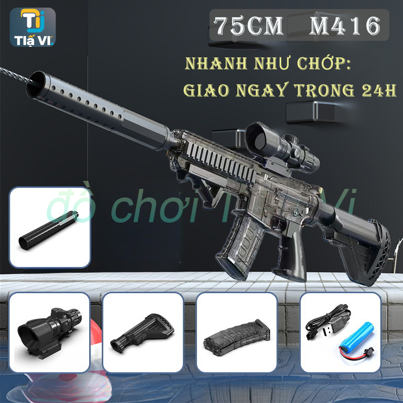   CÓ ĐÈN  Súng nước điện tự động CÓ ĐÈN siêu hot  súng nước áp lực có đèn CTWA 