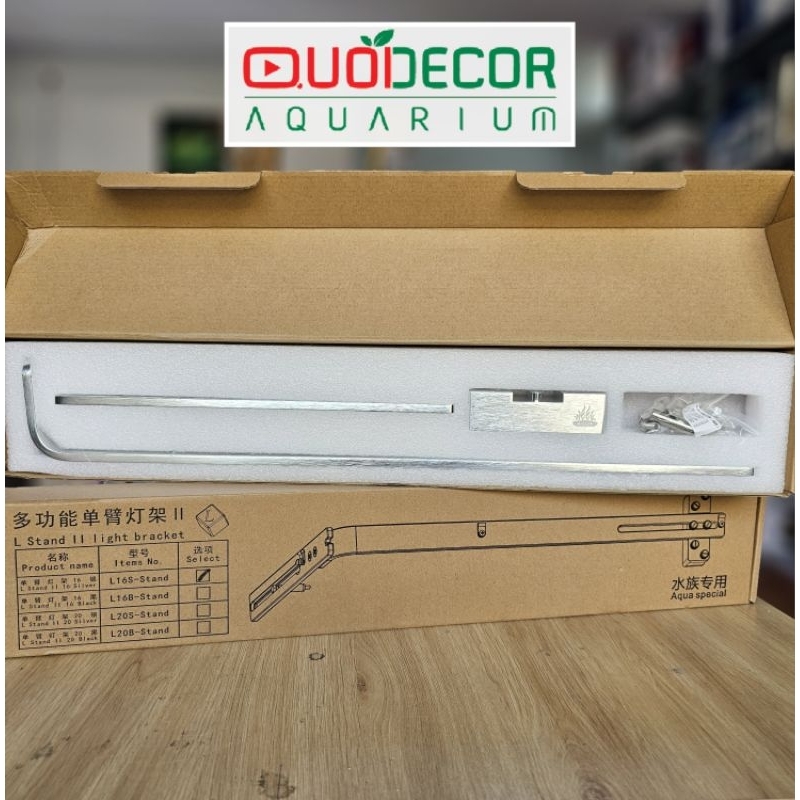 Giá treo đèn Week aqua nhôm cao cấp màu bạc đơn | chân treo đèn week | treo đèn thuỷ sinh