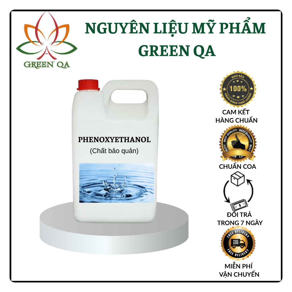 10ml - 100ml Chất bảo quản Phenoxyethanol - Nguyên liệu mỹ phẩm Green QA - Phenoxy - PHE