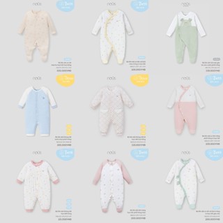NOUS SS25 - Bộ body dài có tất petit Nous sơ sinh họa tiết nhiều màu | NF21A - F.T4A - NB