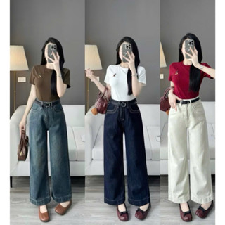 [Nấm lùn 1m48-1m60] Quần jean nữ nấm lùn túi kiểu bốn màu xinh dài quần 93-95cm