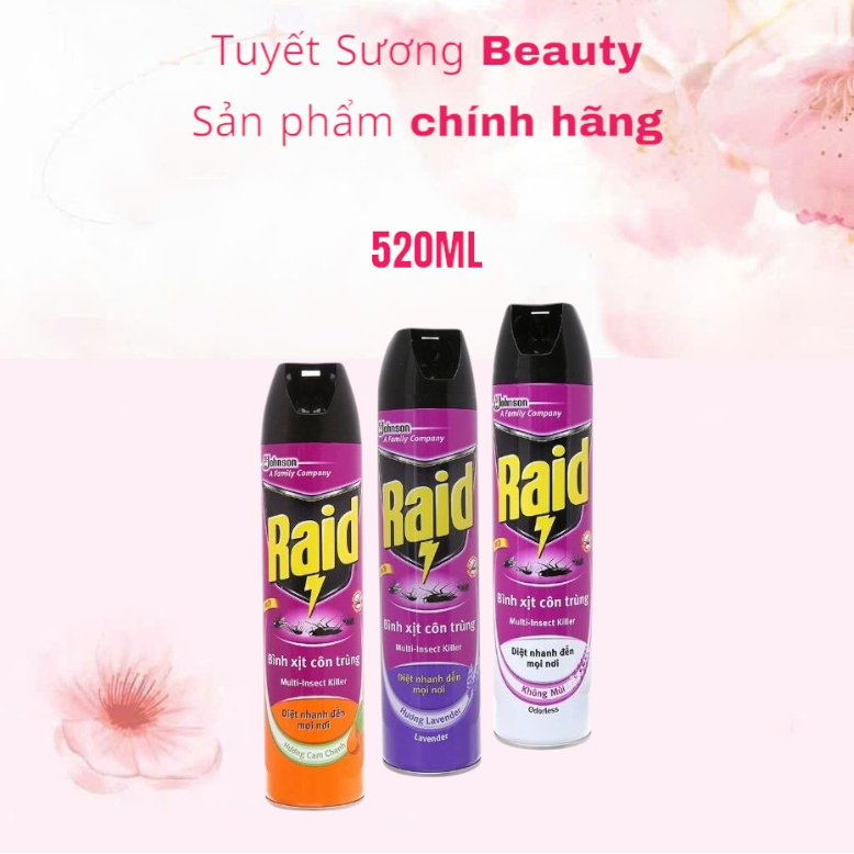 Bình xịt CÔN TRÙNG Raid 520ml