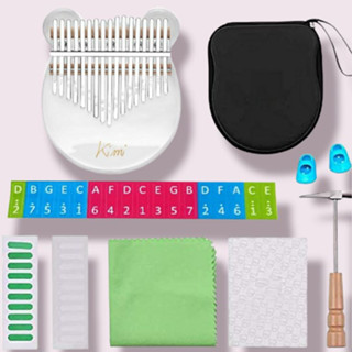  Đàn kalimba 17 phím trong suốt hình gấu KM12 