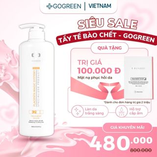Kem tẩy tế bào chết da mặt GoGreen Hàn Quốc giúp làm sạch tế bào chết dịu nhẹ, tránh tắc nghẽn lỗ chân lông 1000ml