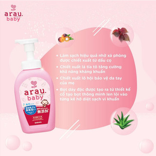 Nước rửa bình sữa em bé Arau Baby bình 500ml