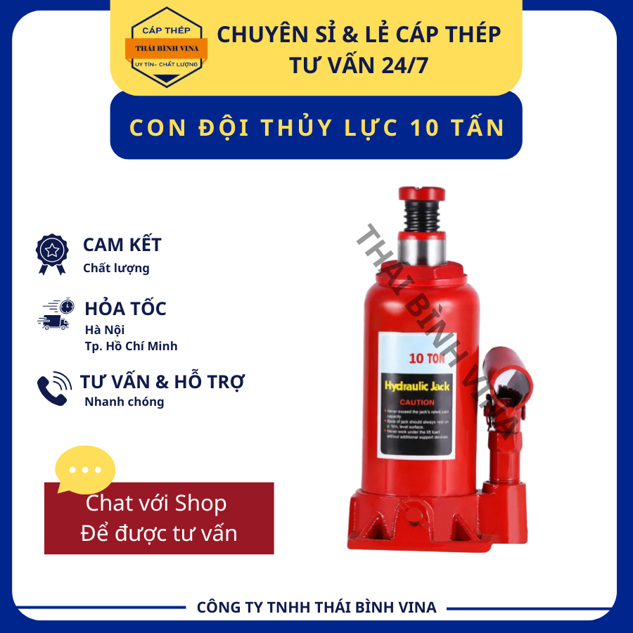 Con Đội Thuỷ Lực 10 Tấn ( Kích Ô tô - Kích Thuỷ Lực) capthephanoi