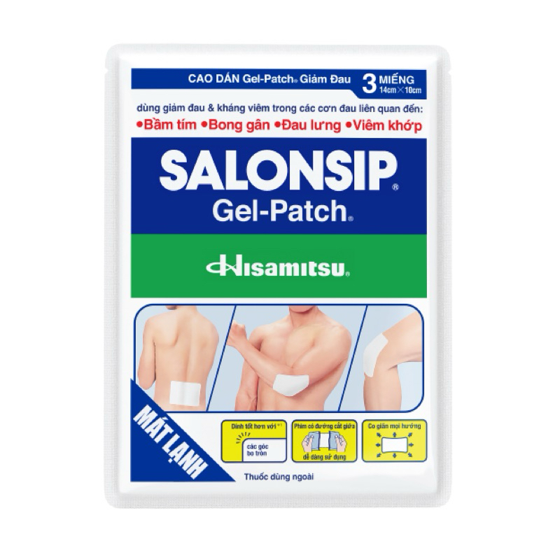 1 TÚI 3 MIẾNG DÁN SALONSIP GEL PATCH COOL MÁT LẠNH