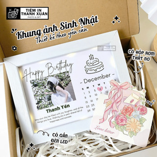 Khung ảnh SINH NHẬT để bàn in ảnh theo yêu cầu có khung ảnh quà tặng sinh nhật cho nữ nam bạn bè handmade