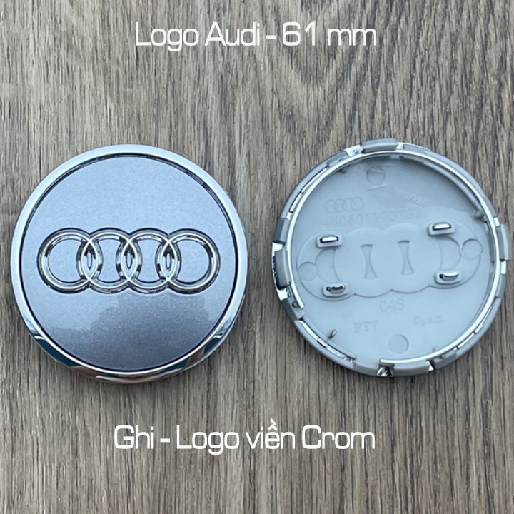 <Audi>Logo Audi, chụp mâm xe (chụp Lazâng) xe Audi đường kính 61mm và 69mm, phù hợp mẫu xe Audi. A v