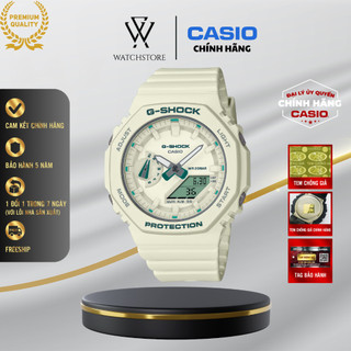  Đồng Hồ Nữ Casio G-Shock GMA-S2100GA-7ADR Màu Trắng Kim Trắng Mặt Kính Khoáng 42.9mm Chống Nước Dây Nhựa Chính Hãng 