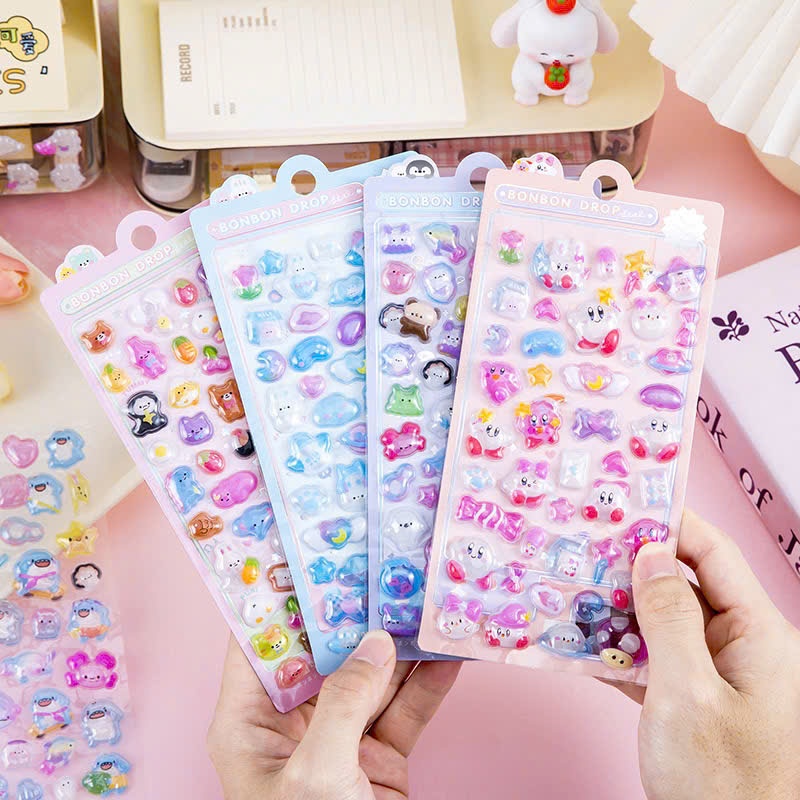 Từ 8k - Sticker DIY Nổi 3D Cute,Nhãn dán,Chất Liệu Nhựa PVC Phù Hợp Trang Trí Sổ Tay, Điện Thoại, Nón Bảo Hiểm,