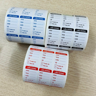  Tem dán liều dùng nhà thuốc - chia liều dùng in sẵn mảnh 500 tem cuộn 1000 tem 2000 tem 