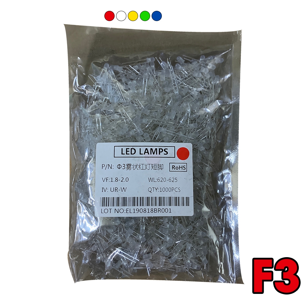 Bóng led phi 3 f3 ( 1000 bóng/ 1 túi)
