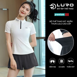 Bộ thể thao ngắn nữ Luro, Đồ tập gym yoga cao cấp, tập pickleball, cầu lông, thể dục, chạy bộ - S68N