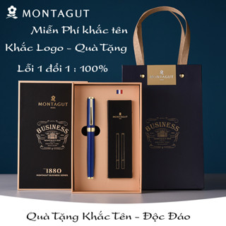 Bút ký Montagut cao cấp làm quà tặng, BÚT KÝ KHẮC TÊN MIỄN PHÍ THEO YÊU CẦU KHẮC LOGO - FULL BOX